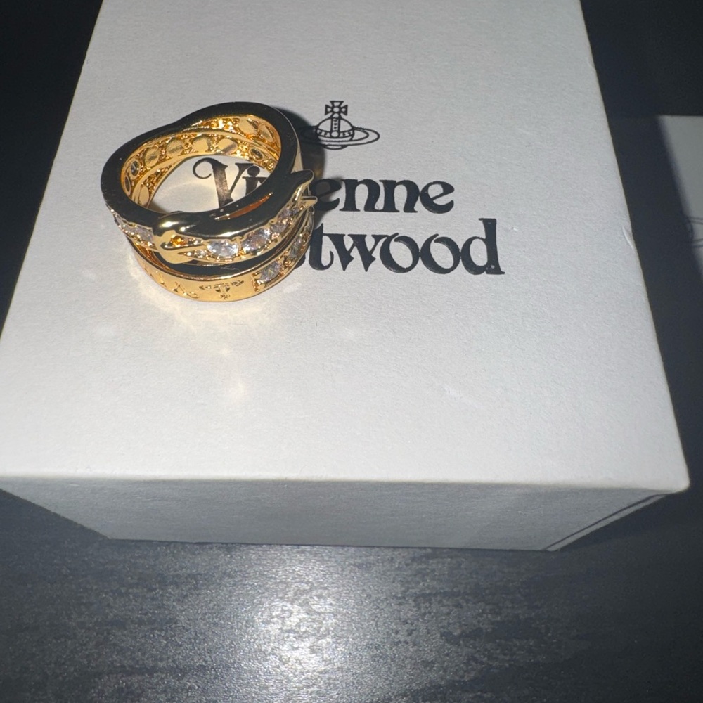 Vivienne Westwood Gold Crystal Ring
